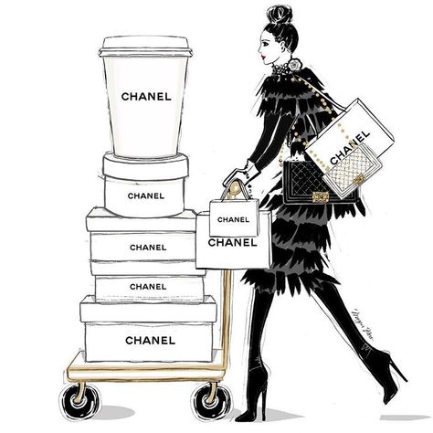 Chanel Illustration, Megan Hess Illustration, Kerrie Hess, Coco Chanel Mademoiselle, Megan Hess, Chanel Art, Graphisches Design, Fashion Drawing Sketches, Chic Art