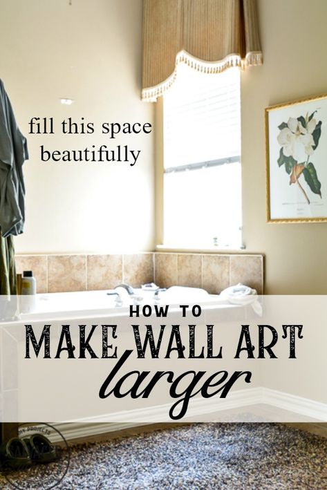 How to make wall art larger. Make sure you fill your walls with the correct scale artwork. This decorating idea will help you use what you have to make artwork that fits your space beautifully. #walart #decoratinghack #decoratingtip #DIYwallart #interiordecorting Make Wall Art, Art Niche, Wal Art, English Decor, Treasure Crafts, Upcycled Home Decor, Wall Ideas, Small Wall, Trendy Decor