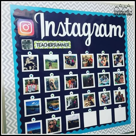 Instagram Bulletin Board, Focus Boards, Book Tasting, Fraction Activities, School Lesson Plans, First Day Of School Activities, School Displays, Nouns And Verbs, Classroom Display