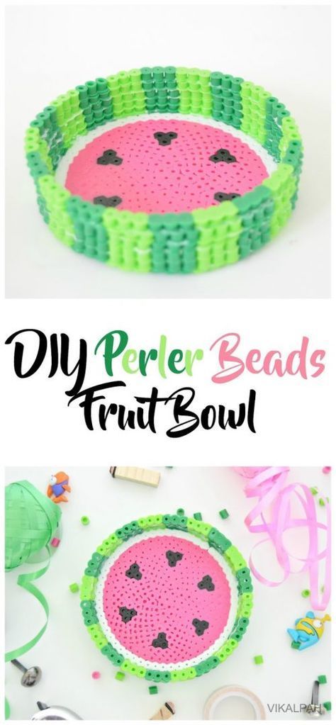 Perler Bead Crafts | Fun Free Patterns | kids crafts | melty beads | designs and patterns | easy DIY craft tutorial idea | coasters | keychains | Perler Beads Fruit, Beads Fruit, Perler Bead Designs, Beaded Fruit, Bead Bowl, Easy Perler Bead Patterns, Melty Bead Patterns, 3d Perler Bead, Bead Crafts Diy