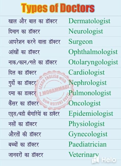 Good Vocabulary Words English, Doctor Types, Types Of Doctors, Words English Vocabulary, अंग्रेजी व्याकरण, White Tongue, Words English, English Transition Words, Biology Facts