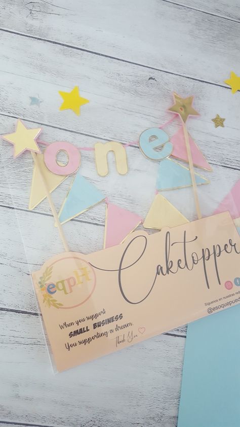 Cake Topper Packaging Ideas, Cake Topper Packaging, Diy Cake Topper Birthday, Birthday Decorations At Home, Etsy Shop Branding, Cake Banner, Dream Catcher Craft, Paper Cutout Art, Personalized Party Decor