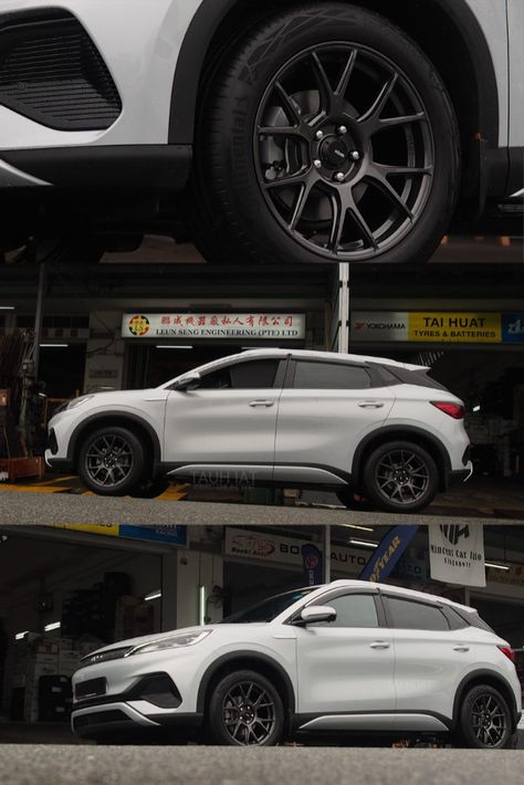 BYD ATTO3
18" Konig Ampliform DARK METALLIC GRAPHITE
STOCK TYRES :235/50R18 CONTINENTAL ECO CONTACT 6! Konig Wheels