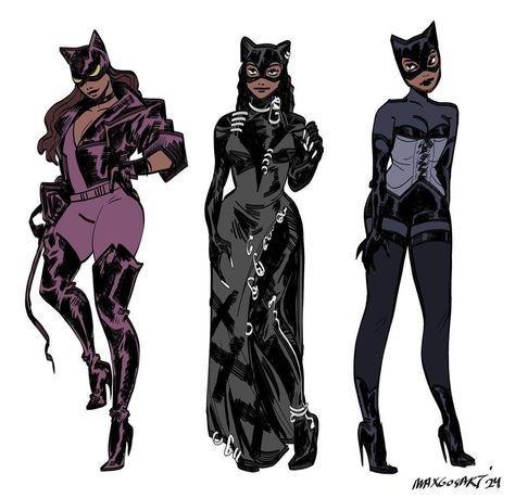 Catwoman Suit Redesign, Catwoman Character Design, Sewing Character Design, Cat Woman Redesign, Dc Costumes Female, Catwoman Genderbend, Catwoman Redesign, Selina Kyle Fanart, Catwoman Animated