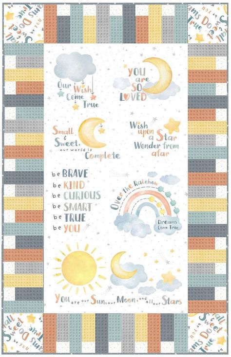 Baby Quilt Panels, Baby Quilt Kit, Panel Ideas, Quick Quilt, Quilt Baby, Crib Quilt, Wish Come True, Quilt Projects, Fabric Suppliers