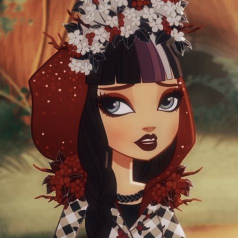 Cerise Hood Icon, Cerise Hood Ever After High, Eah Aesthetic, Abby Littman, Hood Aesthetic, High Pfp, Books Characters, Cerise Hood, Random Pfp