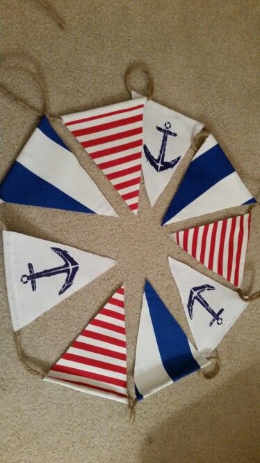 Fish Bunting, Nautical Flags Decor, Red Nautical Decor, Nautical Bunting, Nautical Signal Flags, Banners Buntings, Bath House, Bunting Banner, Red White Blue