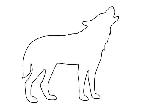 Wolf Template Free Printable, Outlines Of Animals, Wolf Printable, Wolf Outline, Printable Outline, Urs Polar, Wolf Pattern, Animal Outline, Animal Templates