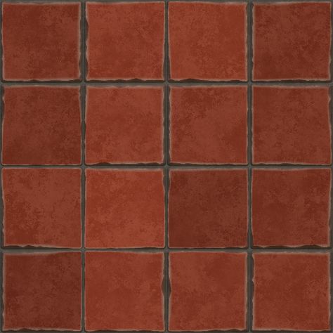 Terracotta Floor Tiles (Texture) Terracota Tile, Clay Floor Tiles, 2d Texture, Floor Tiles Texture, Terracotta Flooring, Terracotta Floor Tiles, Brick Floor, Dungeon Tiles, Terracotta Floor