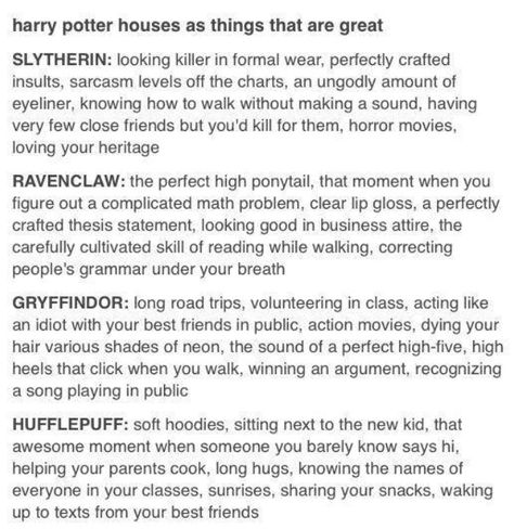 ALL ARE SO RELATABLE The Hogwarts Houses, Hp Houses, Ravenclaw Pride, Hufflepuff Pride, Slytherin Pride, Yer A Wizard Harry, Harry Potter Houses, Hogwarts Is My Home, Harry Potter Things