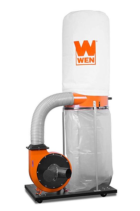 WEN 3403 1,500 CFM 16-Amp 5-Micron Woodworking Dust Collector with 50-Gallon Collection Bag and Mobile Base Dust Collection System, Air Filtration System, Dust Extractor, Bentley Car, Woodworking Supplies, Swivel Casters, Tool Shop, Dust Collector, Dust Collection