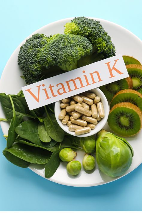 Important nutrient for healthy blood clotting and protein synthesis. 

People who consume adequate amounts of vitamin K usually find that wounds heal quickly and bruises fade easily. Vitamin K is a fat-soluble nutrient that can be stored in the body and does not need to be supplemented on a daily basis. 

Vitamin K2 works with calcium to produce strong, healthy bones.  This may play a major role in improving cardiovascular health. Vitamin K Foods, Blood Clotting, K Food, Vitamin K2, Protein Synthesis, Healthy Bones, Vitamin K, Coast To Coast, Wound Healing