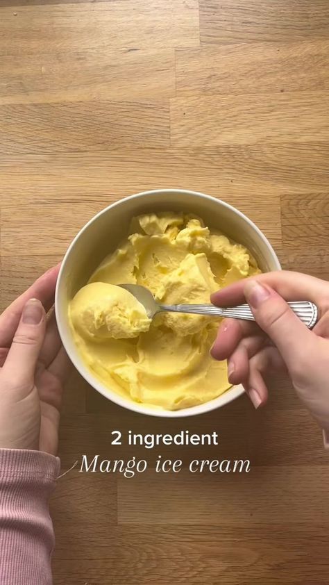 2ingredient mango ice cream #healthyicecream #healthyicecreamrecipe #mangoicecream | Damien 1 | Yoghurt Lollies, Homemade Mango Ice Cream, Ice Lolly Recipes, Healthy Homemade Ice Cream, Mango Ice Cream Recipe, Healthy Ice Cream Recipes, Mango Ice Cream, Making Homemade Ice Cream, Homemade Ice Cream Recipes