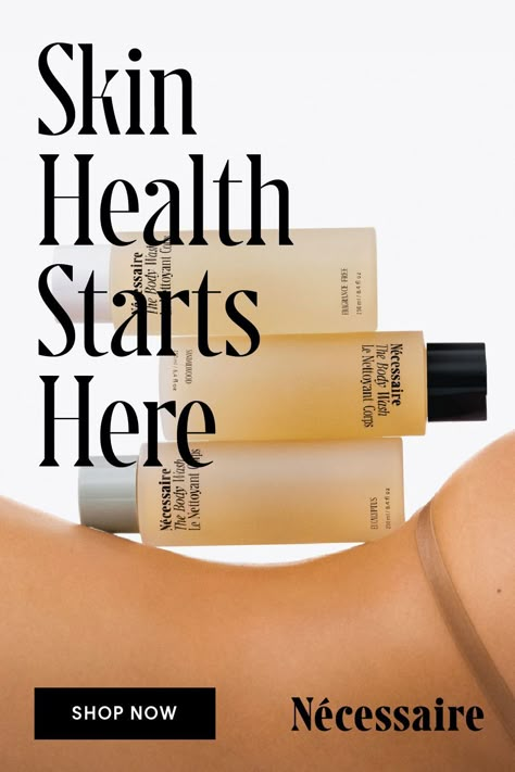 Skin Health Starts Here Beauty Bottle Design, Vitamins For Skin Health, Skin Care Graphics, Skin Care Design, Beauty Care Package, Beauty Branding, Baking Soda Shampoo, Clean Skin, Beauty Secrets