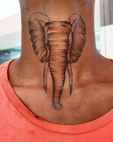 Trending Elephant Tattoo for Men Elephant Neck Tattoo, Types Of Elephants, Neck Tattoos For Men, Majestic Elephant, Elephant Tattoo Design, Creative Tattoo, Neck Tattoo For Guys, Neck Tattoos, Tattoo Designs For Men