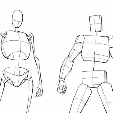 Simplified Anatomy Drawing, Basic Figure Drawing, Anatomy Structure, Mannequin Drawing, Human Body Proportions, Figure Illustration, Male Art Reference, Art Learning, Human Body Drawing