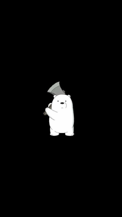 Ice Bear Wallpaper Black, Cool Dark Wallpaper Iphone, We Bear Bears Wallpapers, Aod Wallpapers, Ice Bear Wallpaper, Polar Bear Wallpaper, Ice Bear We Bare Bears, We Bear Bears, We Bare Bears Wallpapers