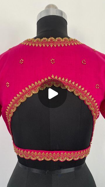 Pink Mysore Silk Saree, Mysore Silk Saree Blouse Designs, Raw Silk Blouse, Rani Pink, Mysore Silk Saree, Mysore Silk, Mysore, Thread Work, Raw Silk