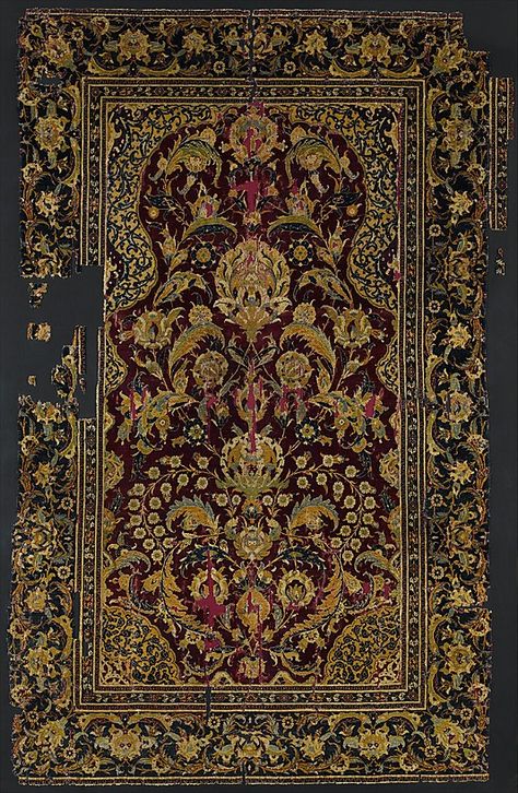 Late 16th century, probably an Istanbul workshop - Prayer Rug - MMoA Iranian Rugs, Persian Carpets, Beautiful Rugs, Carpets And Rugs, Grey Carpet, Antique Carpets, Prayer Rug, Magic Carpet, Rug Art