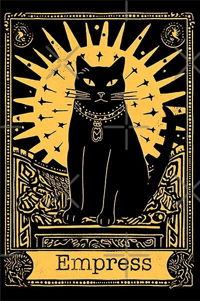 The Empress, Black Cat Tarot Card by Artlizzard | Redbubble Tarot Cards Empress, Tarot Reference, Black Cat Tarot Card, The Empress Card, Empress Card, The Empress Tarot, Empress Tarot Card, Empress Tarot, The Black Cat