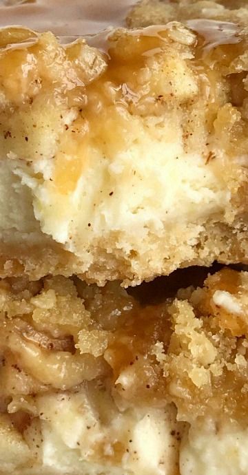 Healthy Apple Desserts, Cheesecake Caramel, Apple Crisp Cheesecake, Apple Cheesecake Bars, Caramel Apple Cheesecake Bars, Apple Cream Cheese, Caramel Apple Crisp, Caramel Apple Cheesecake, Apple Cheesecake