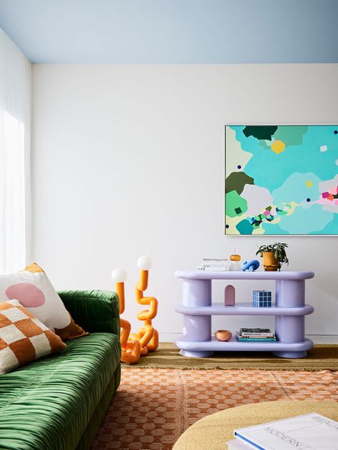 Colour Forecast 2023, Eclectic Artwork, Vibrant Living Room, Colorful Apartment, Color Forecasting, Unique Furniture Pieces, Home Decorating Ideas, Eclectic Interior, Ideas Home