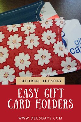 Gift Card Holder Diy, Easy Homemade Gifts, Scrap Fabric Projects, Gift Card Holders, Diy Gift Card, Gift Holders, Quilted Gifts, Easy Diy Gifts, Small Sewing Projects