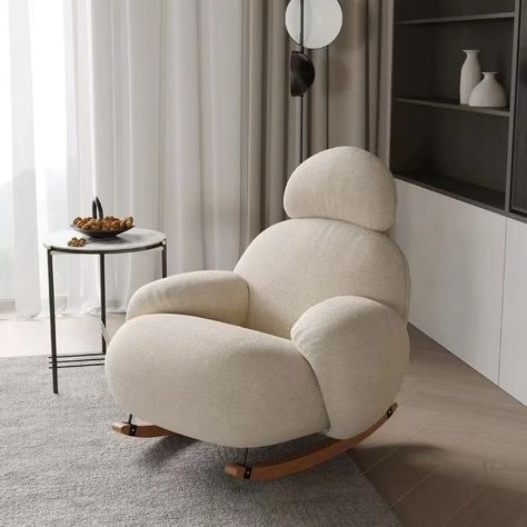 Unwind in our stunning Nordic Contemporary Teddy Cloth Rocking Chair. Perfect addition to your home. * Solid Wood * Comfy and inviting * Made from teddy cloth fabric * Available in multiple colours . . . #modernhomedesign #modernhomefurniture #dubaihomefurniture #rockingchair #teddysofa #cloudsofa #modernarmchair #nordicfurniture #dubaifurniture #sharjahfurniture #alainfurniture #abudhabifurniture Industry Design, Baby Room Diy, Nordic Furniture, Simple Sofa, Single Sofa Chair, Modern Home Furniture, Swing Chair, Single Chair, Modern Armchair