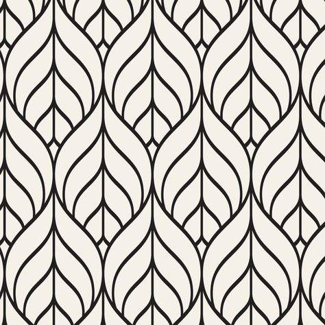 The elegant curves of this design are so stylish and sophisticated. Perfect black lines over an off-white background make this high-style design serene and inviting. Pinched ovals are approximately 12 inches tall.  Why get a reduced-scale sample?✔ Gain confidence using the material✔ See the colors in person✔ Test the p Curve Lines Pattern, Art Deco Peel And Stick Wallpaper, 3d Paper Snowflakes, Starfish Art, Gain Confidence, Lines Pattern, Art Deco Wallpaper, Classy Tattoos, Easy Doodle Art