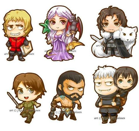 Chibi maddness! #gameofthrones Game Of Thrones Cartoon, Game Of Throwns, Chibi Games, Got Dragons, Hbo Game Of Thrones, Game Of, Game Of Thrones Art, Fire Art, Chibi Characters