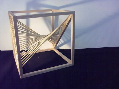 MODELS - Wooden structures on Behance Concept Models Architecture, Arch Model, Wooden Structure, Architecture Model Making, Parametric Design, Cube Design, Wood Structure, Structure Architecture, Structure Design