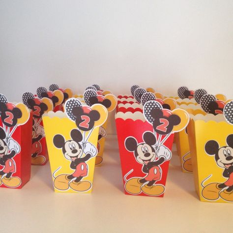 Mickey Mouse Treats, Mickey Mouse Photo, Popcorn Party Favors, Mickey Mouse Party Favors, Mickey Mouse Printables, Popcorn Favor, Mickey Decorations, Minnie Mouse Cookies, Mickey Mouse Themed Birthday Party