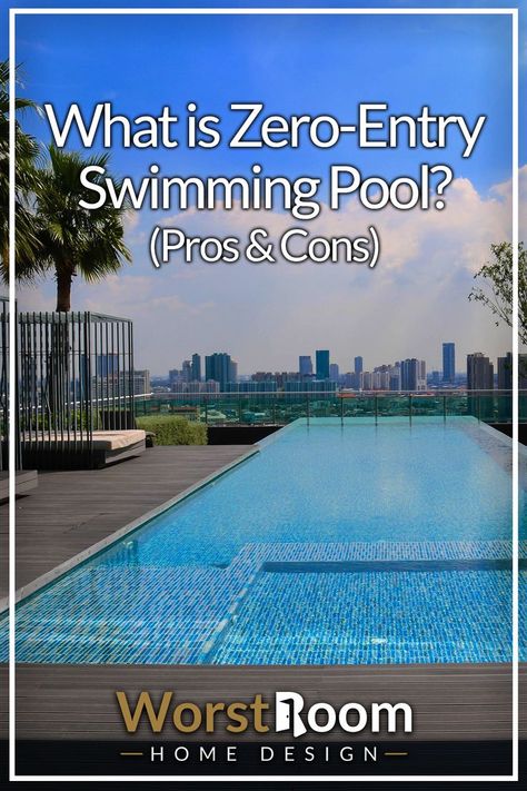 What is a Zero-Entry Swimming Pool? (Pros & Cons) Walk In Pool, Zero Entry Pool, Backyard Resort, Beach Entry Pool, Backyard Kids Play Area, Pools Backyard Inground, Backyard Design Layout, Luxury Swimming Pools, Glass Pool