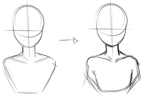 Can you give a small tutorial on drawing necks,... - Art References Body Sketches, Body Drawing Tutorial, Body Drawing, Anime Drawings Tutorials, Anatomy Art, Art Poses, Drawing Tutorials, Art Tutorials Drawing, Digital Art Tutorial