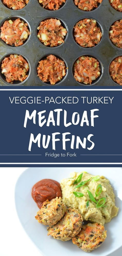 Veggie-Packed Turkey Meatloaf Muffins (Whole30 + Paleo) Baby Meatloaf Recipe, Baby Meatloaf, Mashed Sweet Potatoes Healthy, Turkey Muffins, Veggie Meatloaf, Turkey Meatloaf Muffins, Turkey Lunch, Whole30 Meals, Paleo Kids