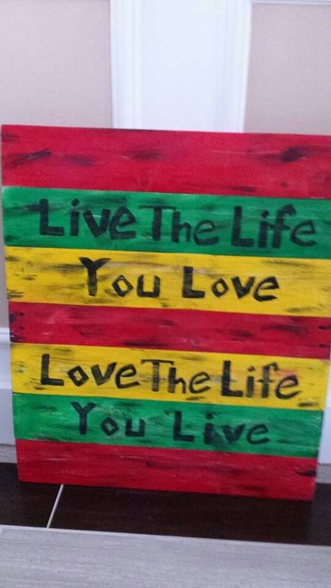 Reggae "Live the Life" Bob Marley quote by C&S Custom Wood. Bob Marley Door Decoration, Bob Marley Theme Party, Reggae Party Ideas Decoration, Bob Marley Themed Party Ideas, Reggae Themed Party Ideas, Bob Marley Birthday Party Ideas, Reggae Theme Party, Reggae Decorations, Rasta Party Ideas