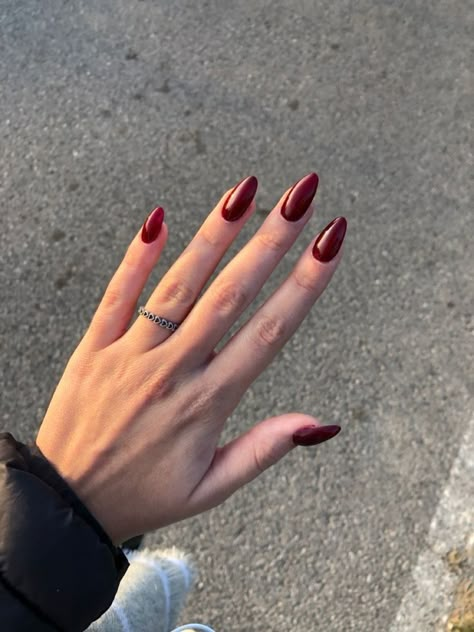 Maroon Nails, Sassy Nails, Red Nail Polish, Red Nail, Minimalist Nails, Dream Nails, Chic Nails, Cute Acrylic Nails, Swag Nails