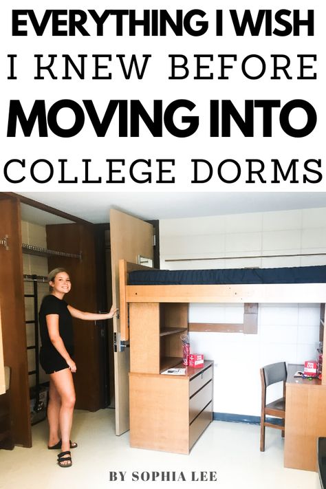 Dorm Room Tips, Guy Dorm Rooms, Dorm Room Checklist, Boys Dorm Room, My Dorm Room, Room Checklist, Freshman Dorm, Sophia Lee, College Dorm Room Essentials