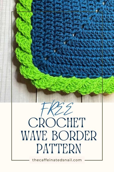 The Crochet Wave Border Pattern is a lovely crochet edge that is perfect for any blanket. The result will give your projects a unique finish that will have people mesmerized. Wave Edge Crochet Pattern, Finishing Crochet Blanket Edge, Crochet Blanket Border Pattern, Easy Crochet Borders For Blankets Simple, Blanket Borders Crochet Pattern, Simple Crochet Border, Shell Edging Crochet, Easy Crochet Borders For Blankets, Blanket Border Crochet