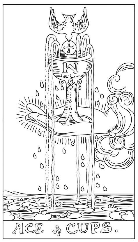 Ace Of Cups Tattoo Design, Tarot Coloring Pages Free Printable, Ace Of Cups Tarot Tattoo, Tarot Card Coloring Pages Free Printable, Ace Of Cups Tarot, Ace Of Cups Tattoo, Tarot Card Coloring Pages, Tarot Coloring Pages, Tattoo Coloring Book