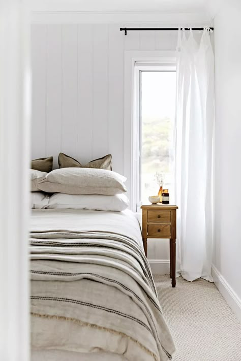 A Coastal Meets Country Home In Port Stephens | Homes To Love Bedroom Cabinetry, Country Coastal Decor, Coastal Cottage Bedroom, House Decor Bedroom, Vintage Beach House, Port Stephens, Coast House, Provincial Home, Coastal Bedroom Decorating