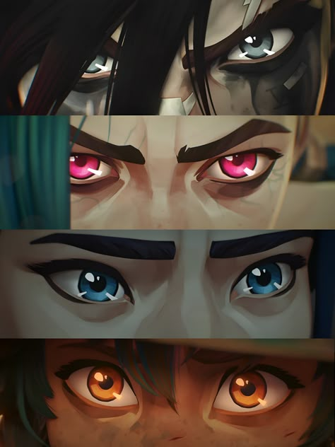 Powder Arcane Art, Powder Arcane Reference, Arcane Art Reference, Arcane Artstyle Study, Arcane Art Study, Arcane Art Style Tutorial, Arcane Style Study, Arcane Oc Art, Jinx Eyes