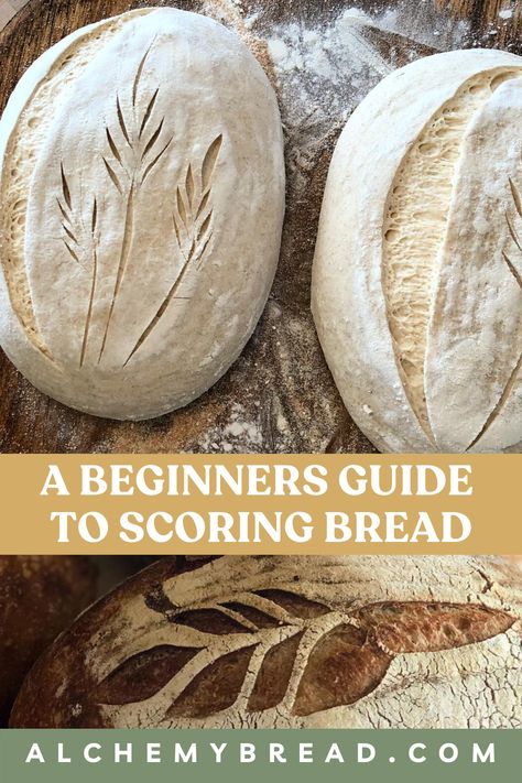 Scoring Bread, Bread Scoring Patterns, Sourdough Cinnamon Rolls, Bread Scoring, Sourdough Starter Discard Recipe, Homemade Sourdough Bread, Homemade Sourdough, Artisan Bread Recipes, Sourdough Starter Recipe