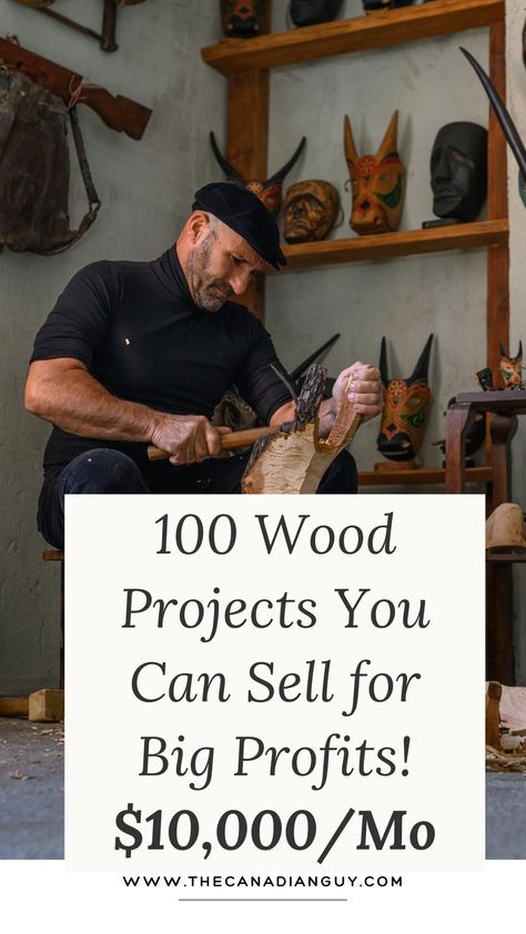 🪚💰 Ready to turn your woodworking skills into profit? Discover 100 creative wood projects that can earn you big bucks! From home decor to practical items, find the perfect project to sell and boost your income. Click for ideas and get started today! 🛠️✨ How To Sell Homemade Items, Profitable Wood Projects, Trending Wood Projects, Simple Wood Working Project, Things To Make In Woodshop, 1x2 Wood Projects, Creative Wood Projects, Small Shop Ideas, Small Wood Projects Diy