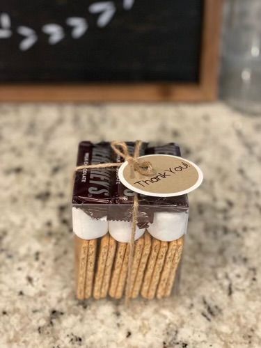 Fall Party Favors, Smores Kits, Fall Gift Baskets, Birthday Goodie Bags, Volunteer Gifts, Simple Gift Wrapping, S'mores, Candy Favors, Holiday Gift Sets