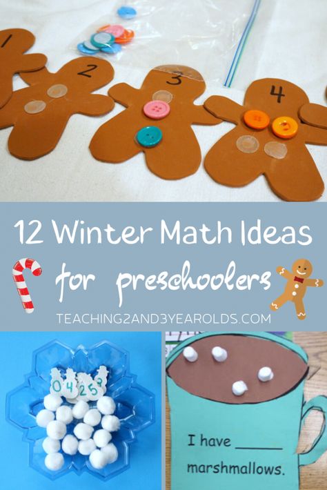 These preschool winter math activities are perfect for number recognition and practicing counting skills. All are hands-on and fun! #winter #christmas #math #preschool #toddler Preschool Winter Math Activities, Preschool Winter Math, Math Preschool, Winter Math Activities, Counting Activities Preschool, Toddler Math, Ideas For Preschoolers, Christmas Math Activities, Preschool Winter