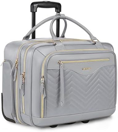 Rolling Laptop Bag 17.3 inch Rolling Briefcase for Women Computer Bag with Wheels Rolling Laptop Case Overnight Roller Bag for Carry on Travel Work Business, Grey Rolling Bags For Teachers, Briefcase For Women, Rolling Laptop Bag, Rolling Briefcase, Carry On Travel, Rolling Bag, Computer Bag, Travel Work, Computer Bags