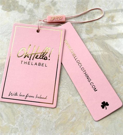 Customized Paper Hang Tag Garment Bag Printed Tags Clothing Swing Tag Labels #tag #label #handtags #clothinglabel Price Tag Design, Custom Hang Tags, Clothing Labels Design, Hang Tags Clothing, Hang Tag Design, Packaging Ideas Business, Small Business Packaging Ideas, Clothing Packaging, Clothes Pin Crafts