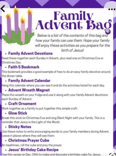 Advent For Families, Messy Christmas, Advent Boxes, Advent Family, Teaching Prek, Advent Bags, Kids Advent, Christmas Sunday School, First Sunday Of Advent