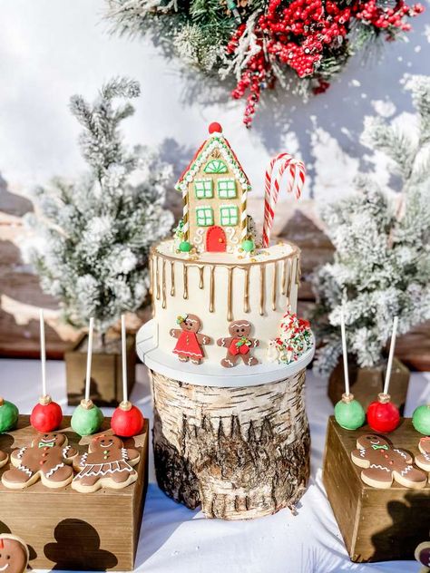 Gender Reveal Gingerbread, Gingerbread Gender Reveal, Christmas Themed Birthday Party, Gingerbread Birthday Party, December Baby Shower Ideas, Gender Reveal Food, Gender Reveal Party Ideas, Reveal Party Ideas, Christmas Gender Reveal